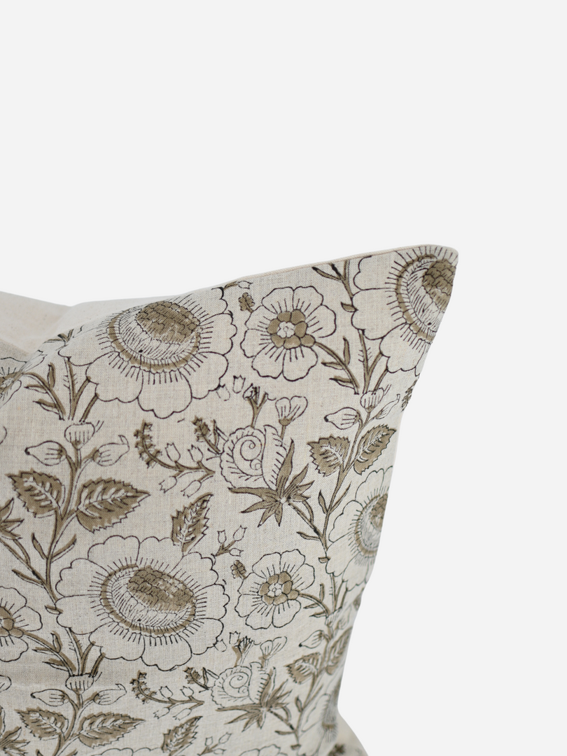 Bonnie Block Print Pillow Cover