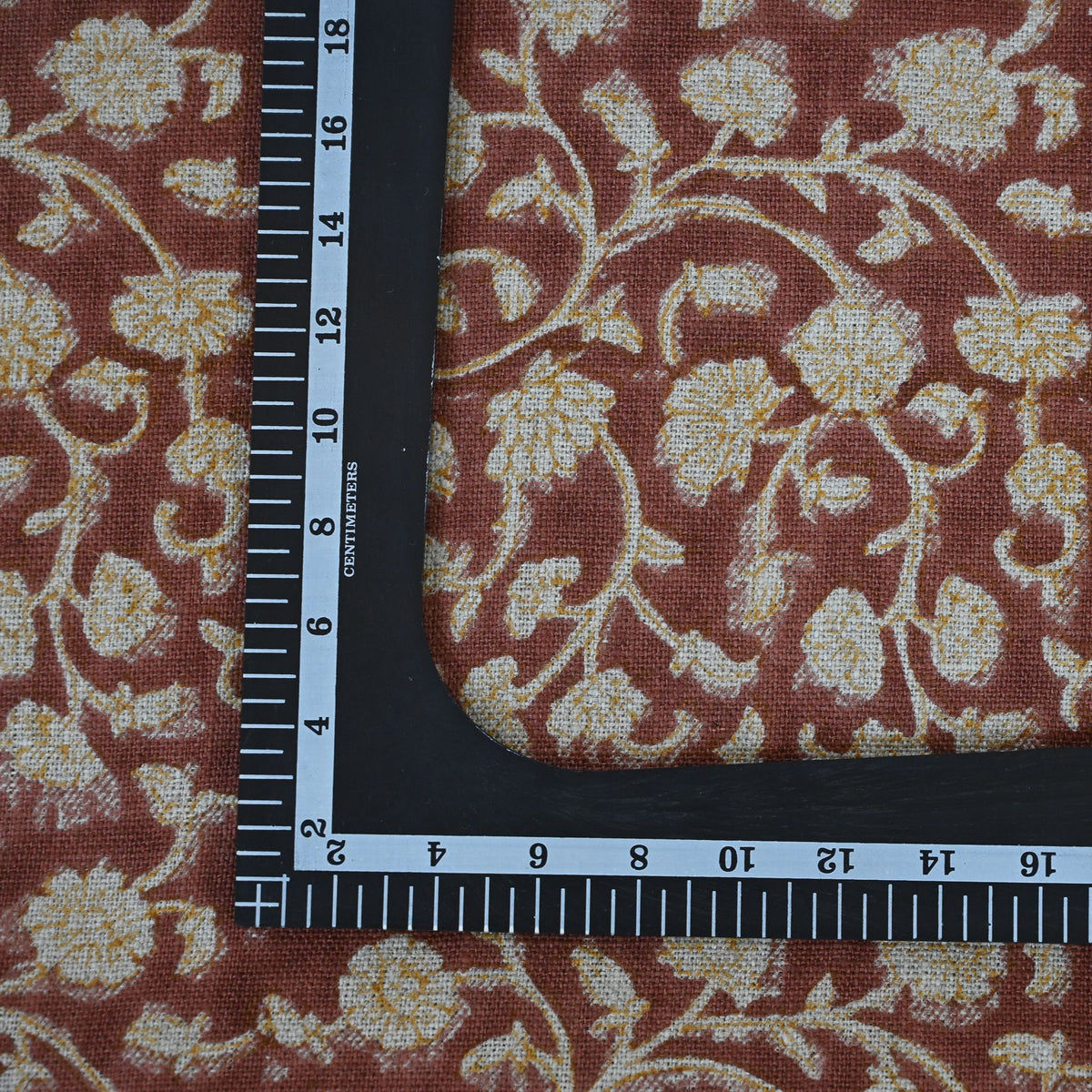 Katie Gold Linen Block Print Pillow Cover