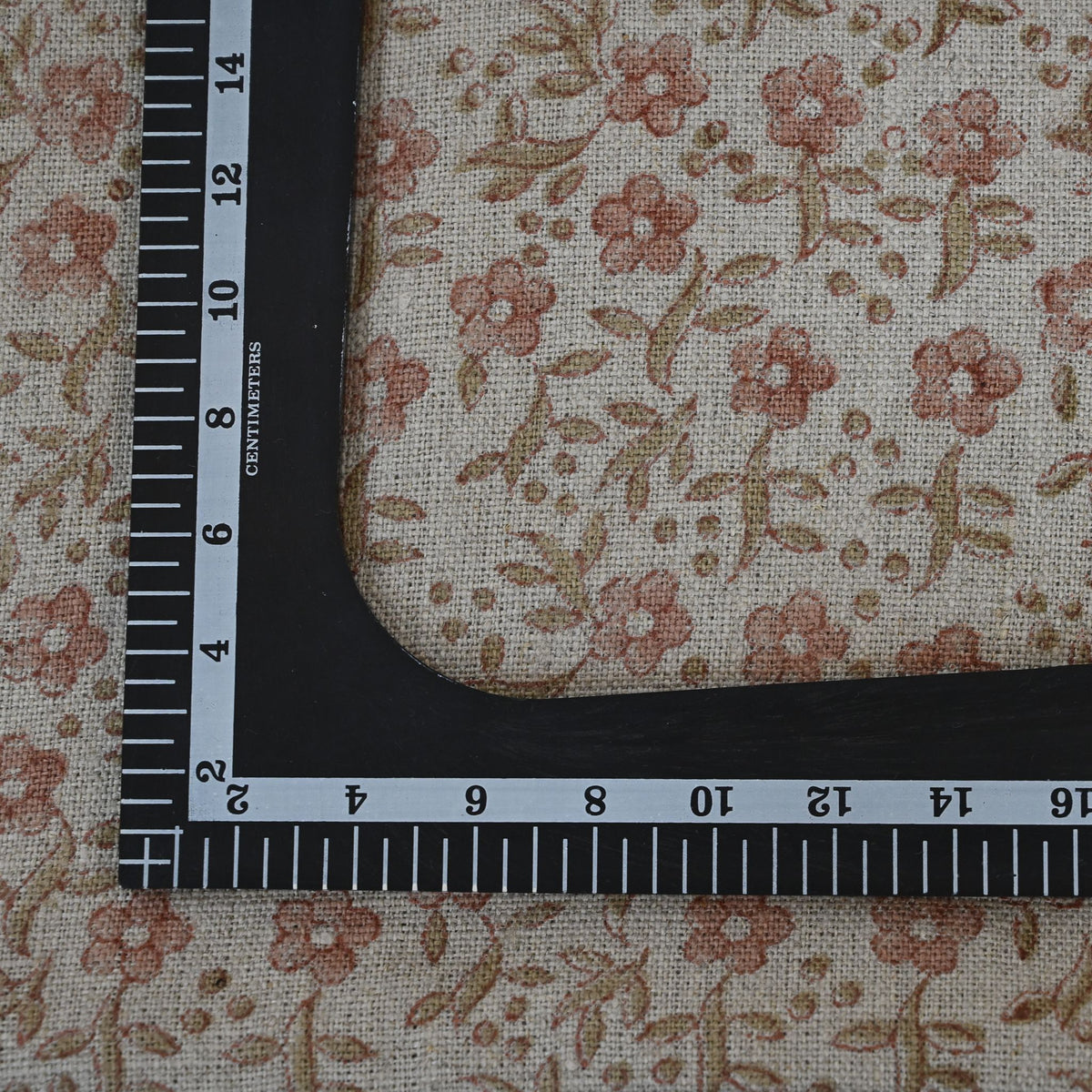 Lisa Taupe Linen Block Print Pillow Cover