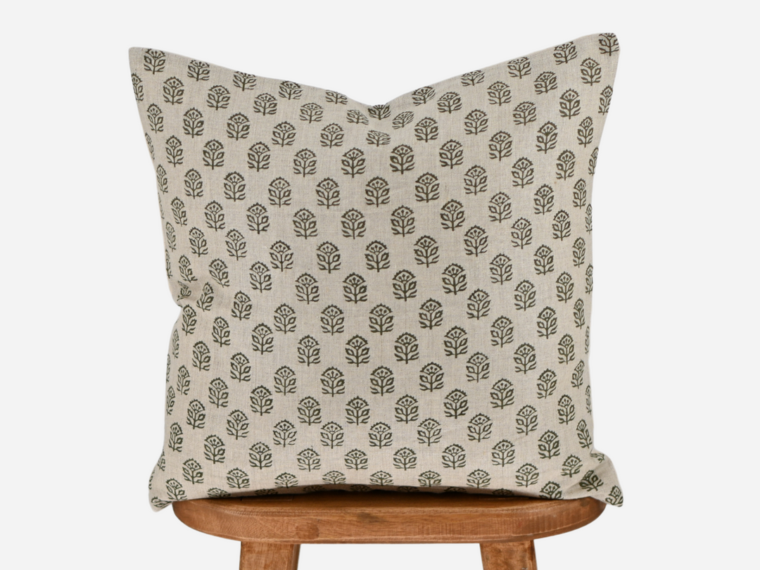 Autumn Block Print Pillow Cover