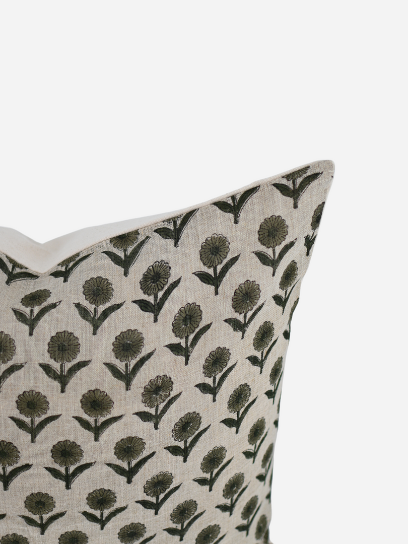 Cora Block Print Pillow Cover