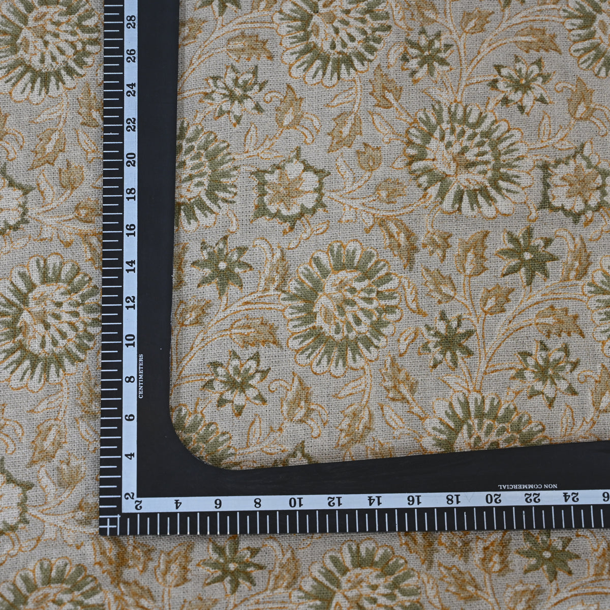 Alexis Warm Linen Block Print Pillow Cover