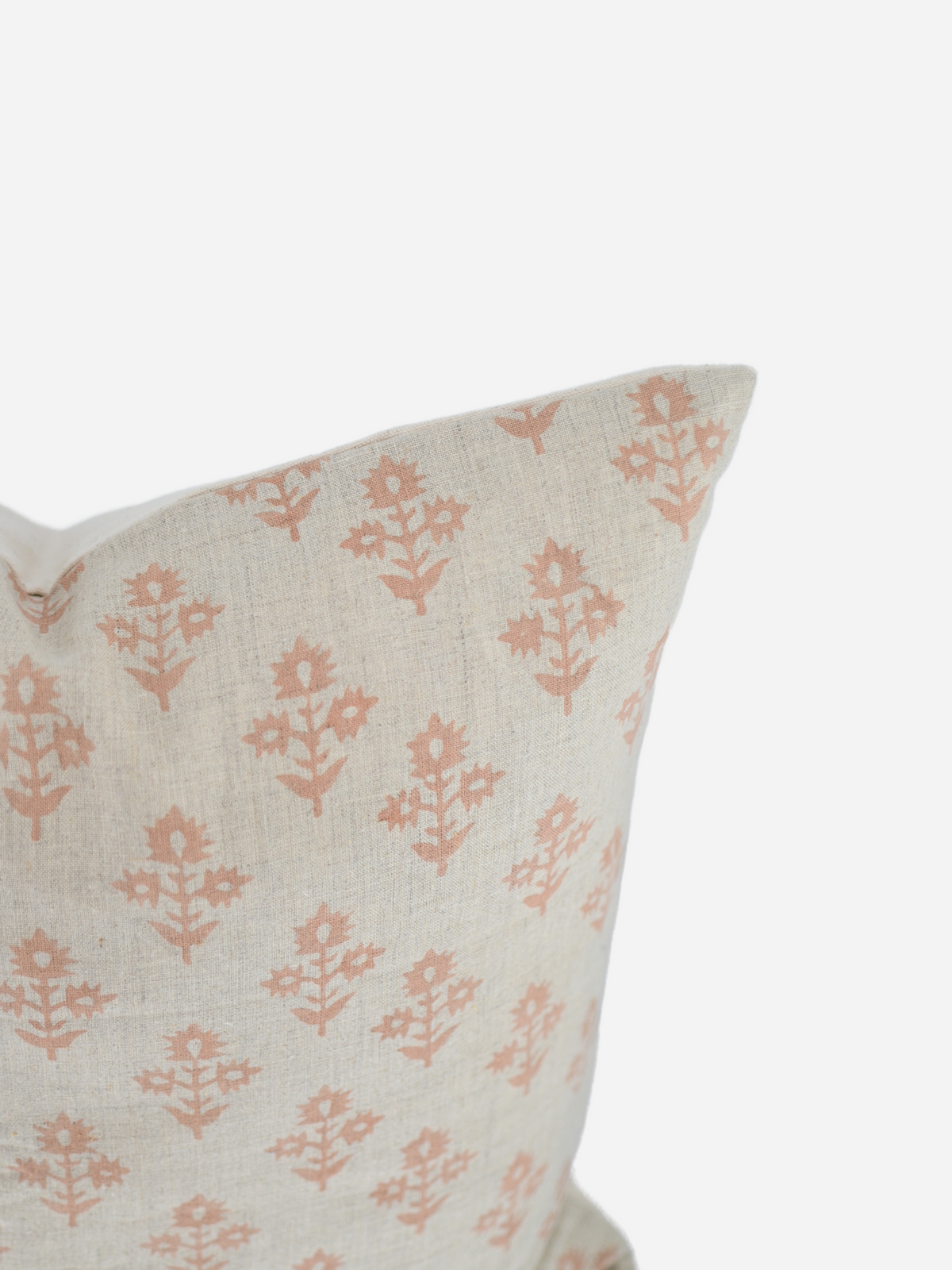 Annette Dusty Blush Pink Block Print Pillow Cover