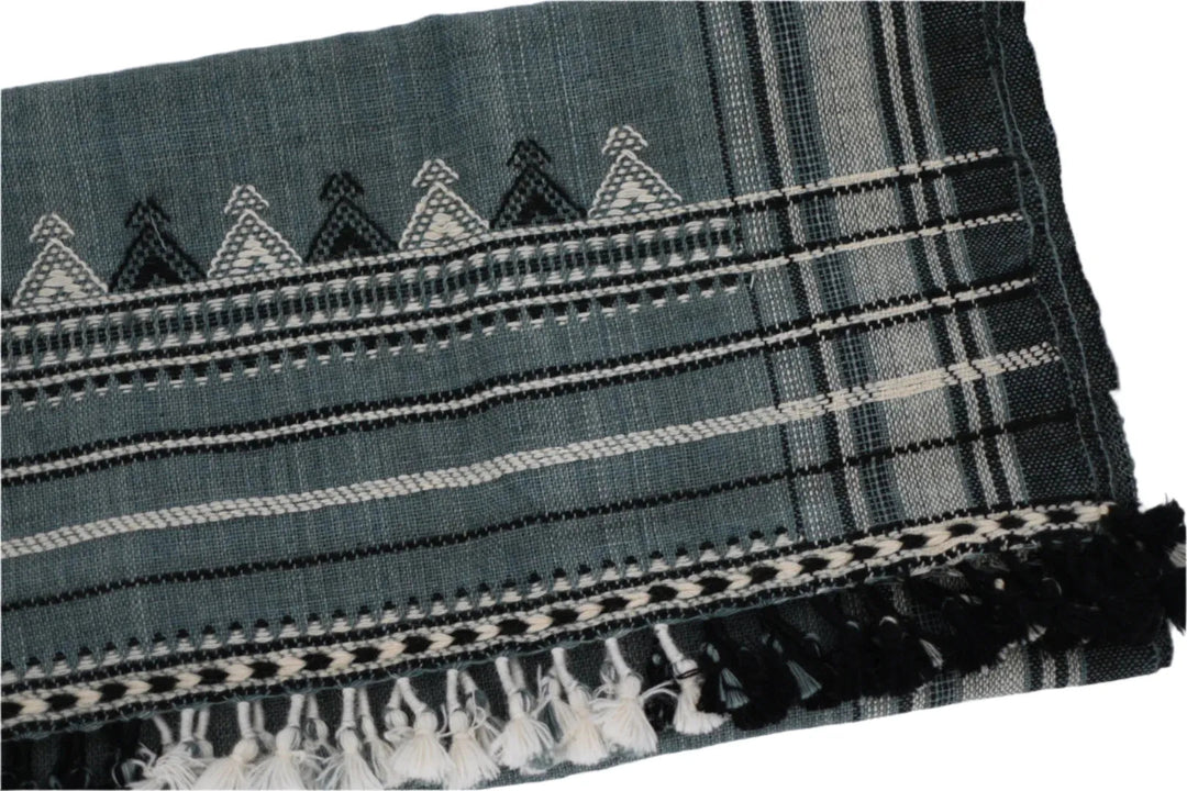 Bhujodi Table Runner - Blue Gray/Multicolor