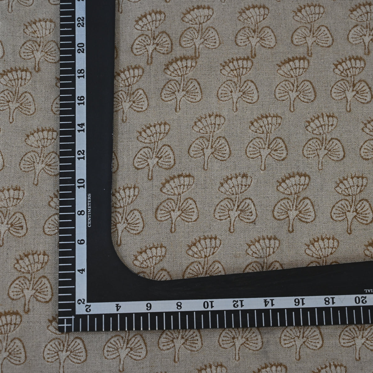 Joanna Sepia Linen Block Print Pillow Cover