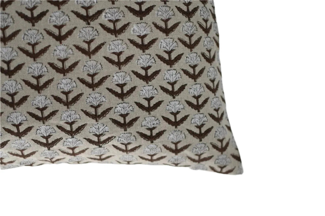Haven Block Print Pillow Cover