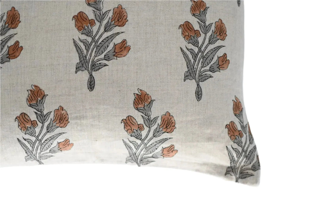 Florence Block Print Pillow Cover