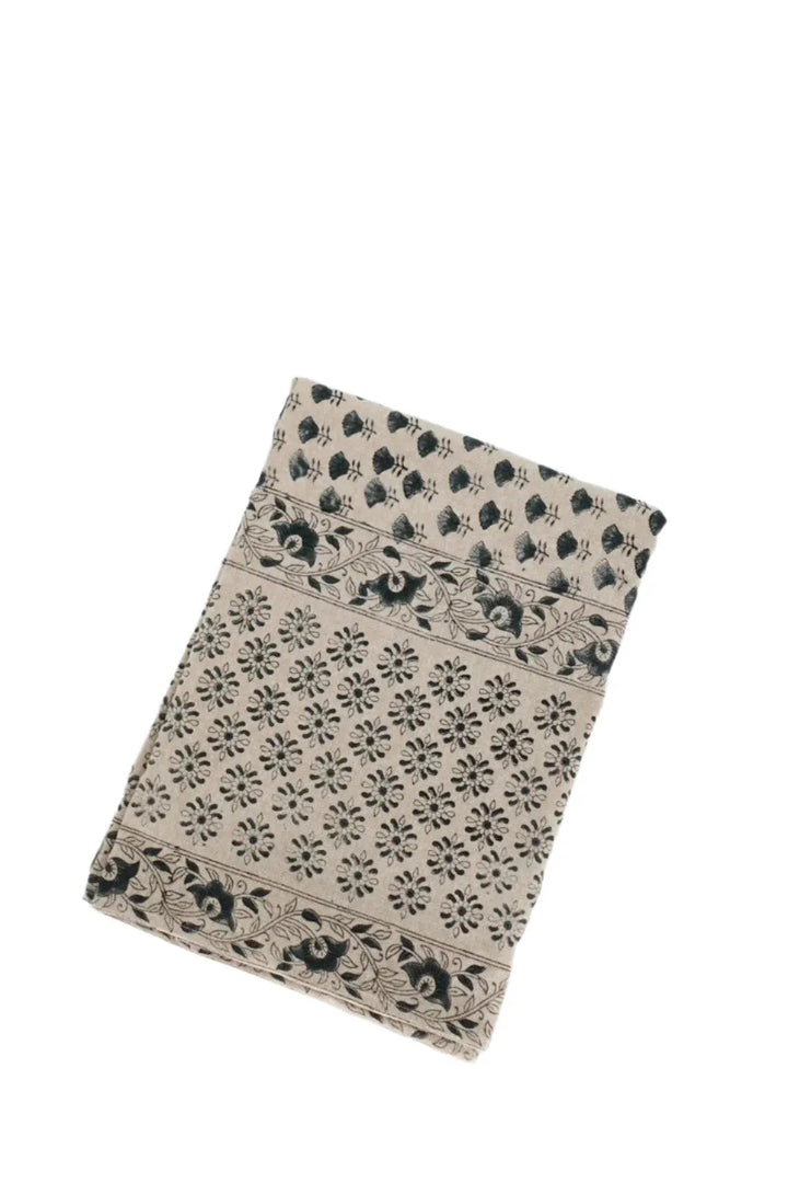 Bonnie Floral Block Print Tablecloth