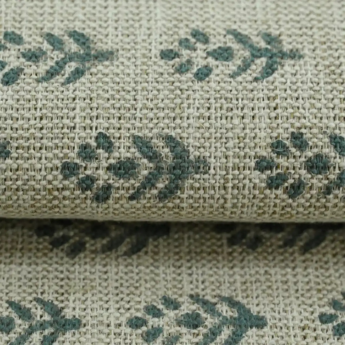 Wolliw Floral Block Print Linen Fabric