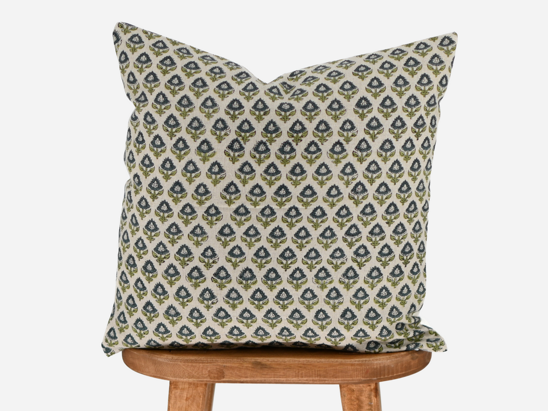 Delilah Block Print Pillow Cover