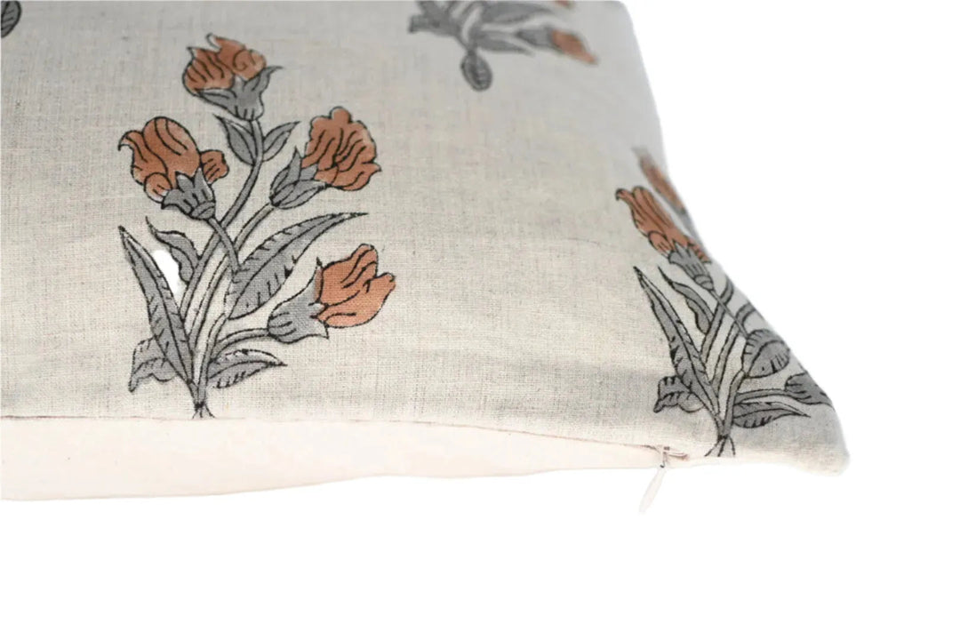 Florence Block Print Pillow Cover
