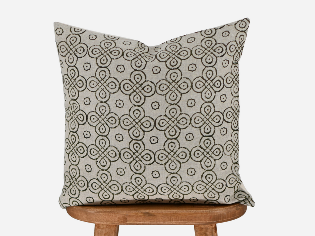 Arianna Block Print Pillow Cover