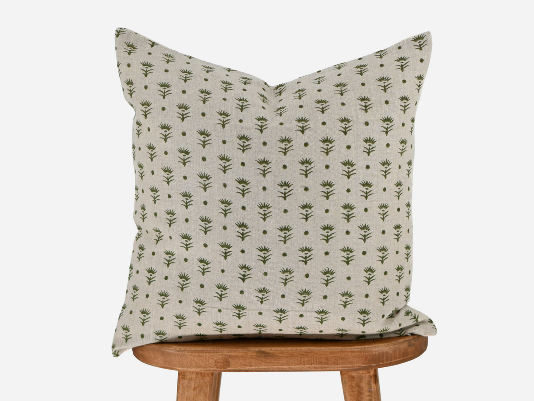 Caroline Block Print Pillow Cover