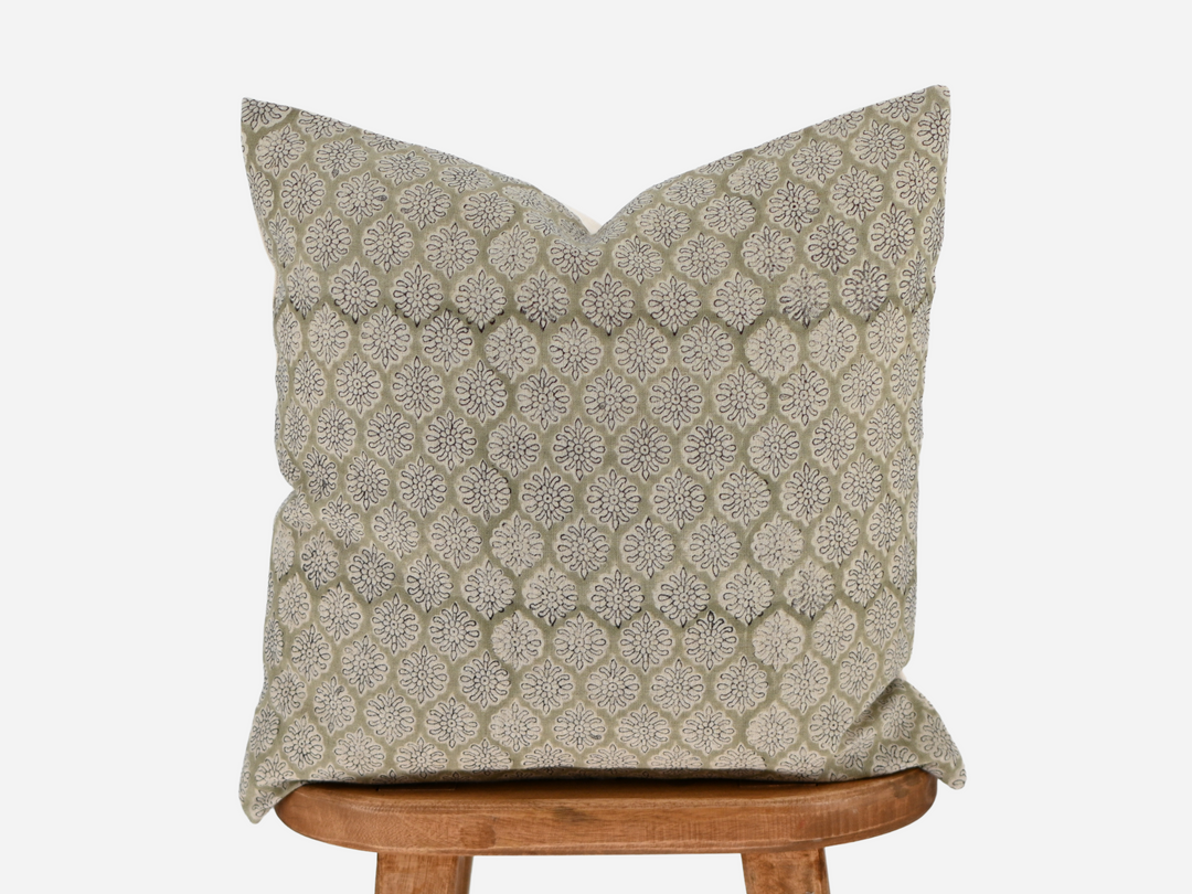 Casey Block Print Pillow Cover