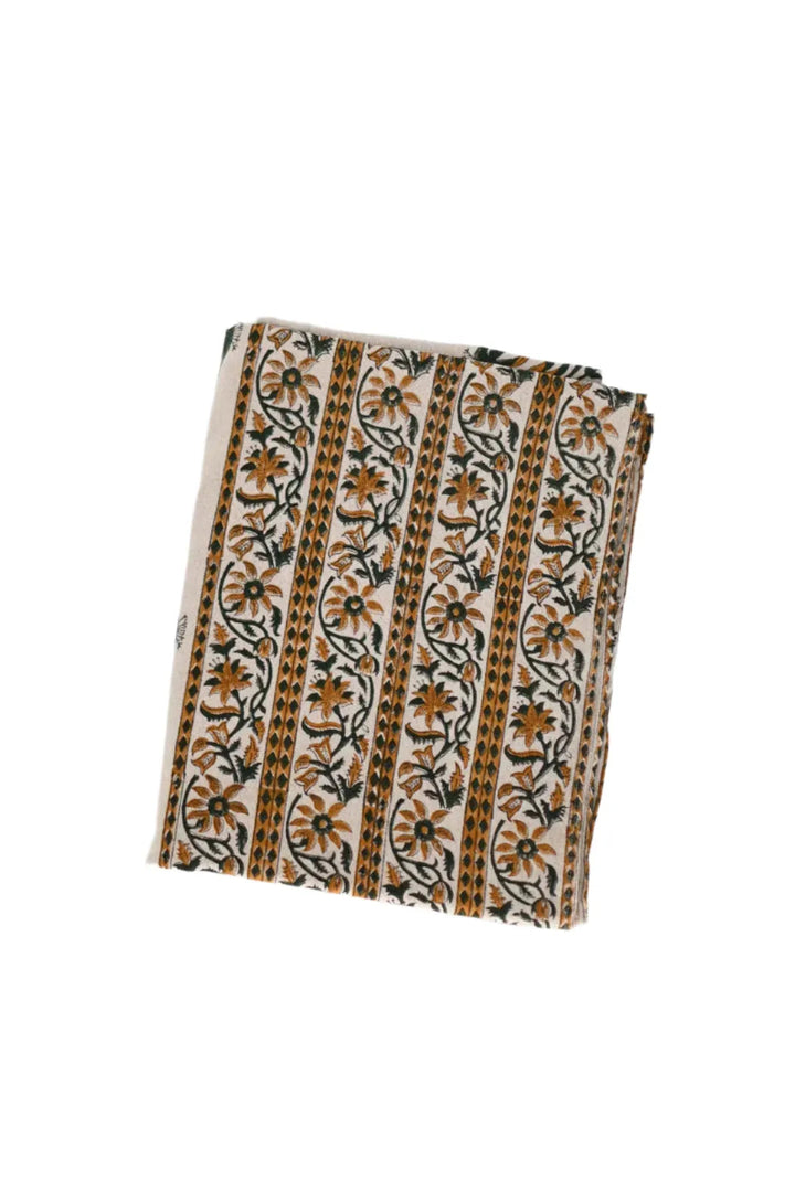 Henry Floral Block Print Tablecloth