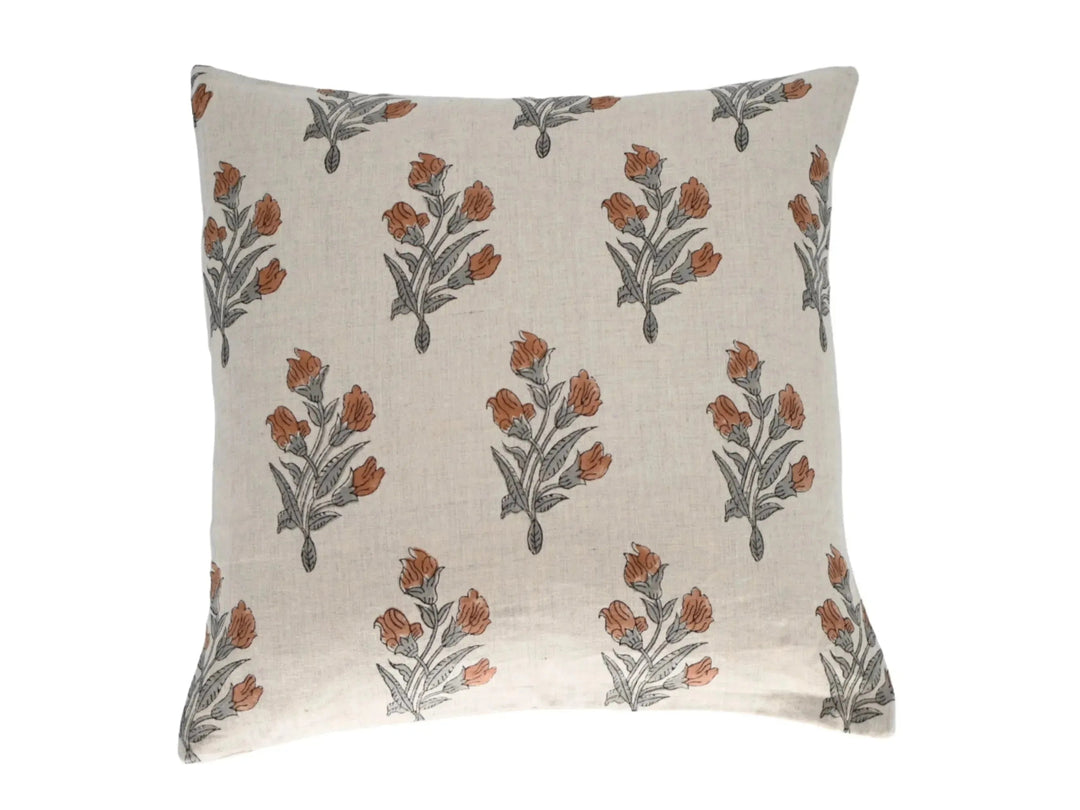 Florence Block Print Pillow Cover