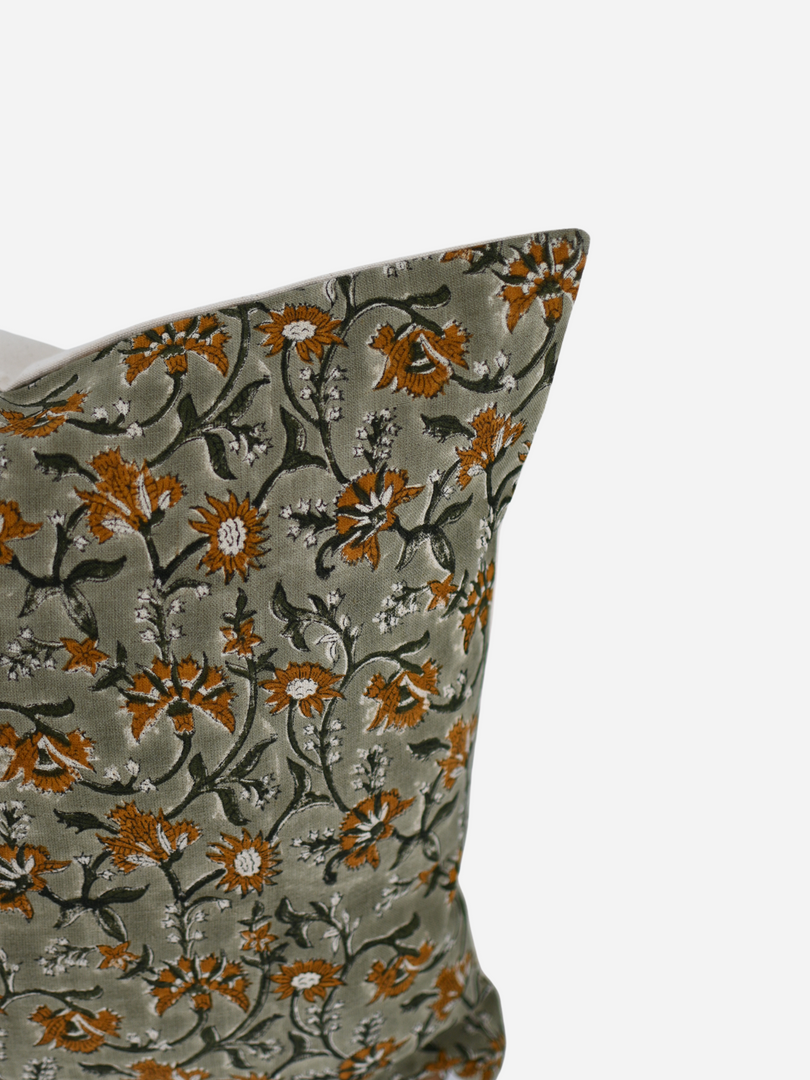 Audrey Block Print Pillow Cover