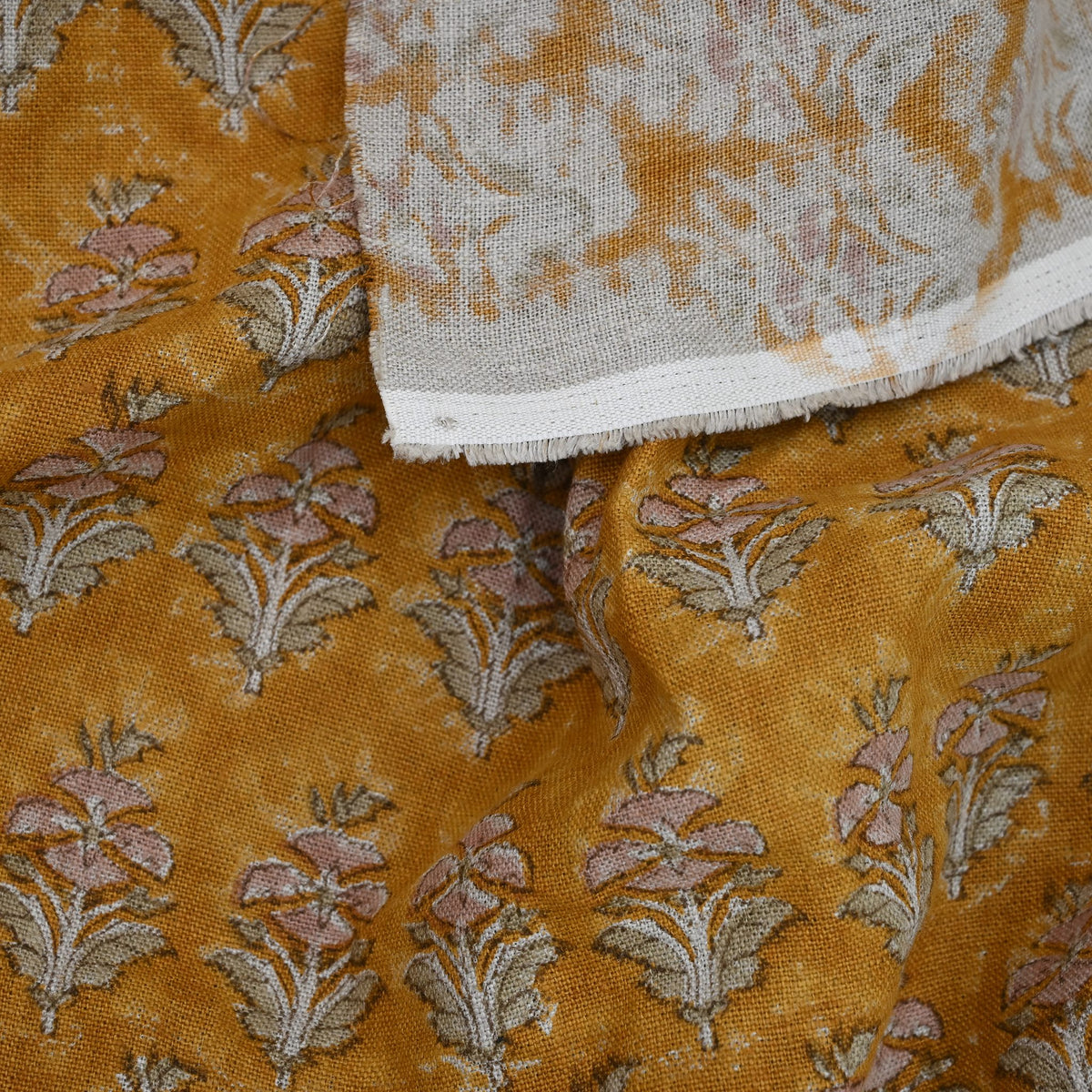 Ariana Traditional Linen Block Print Fabric