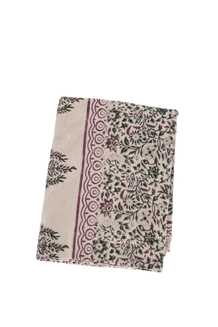 Hannah Floral Block Print Tablecloth