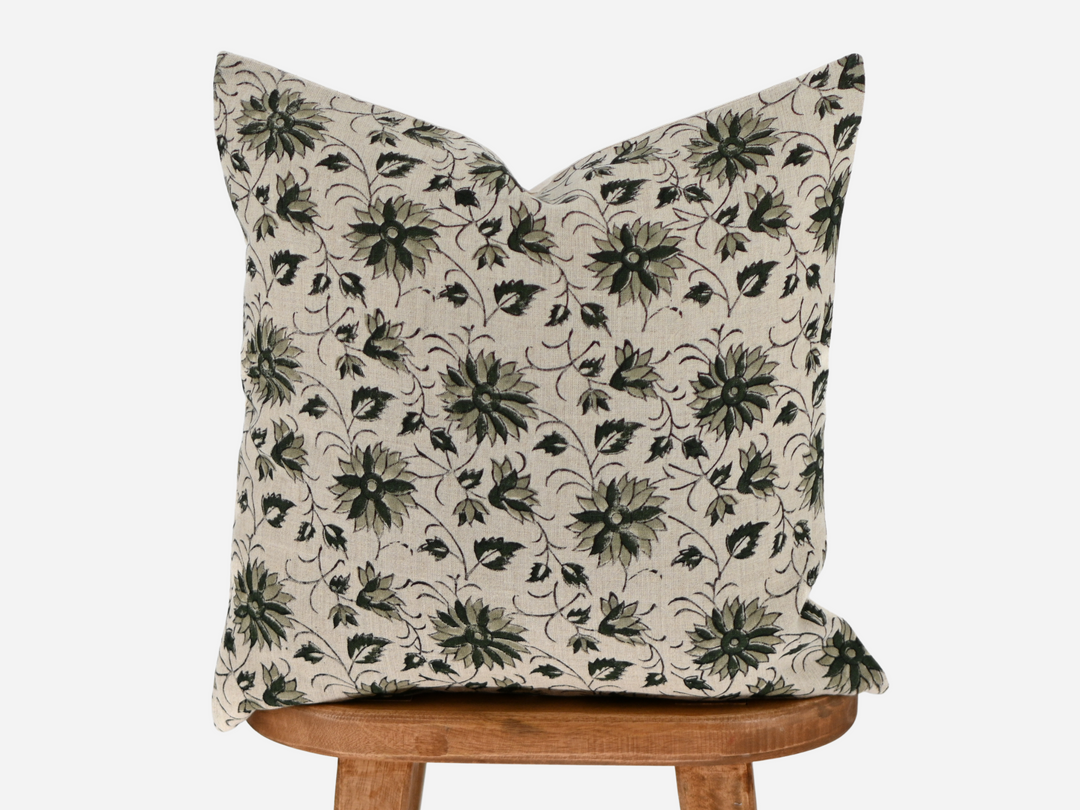 Daniella Block Print Pillow Cover