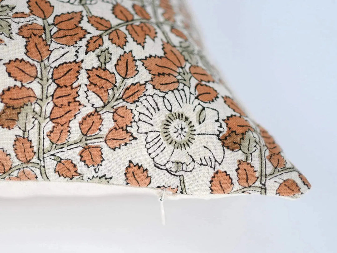 Lucille Block Print Pillow Cover
