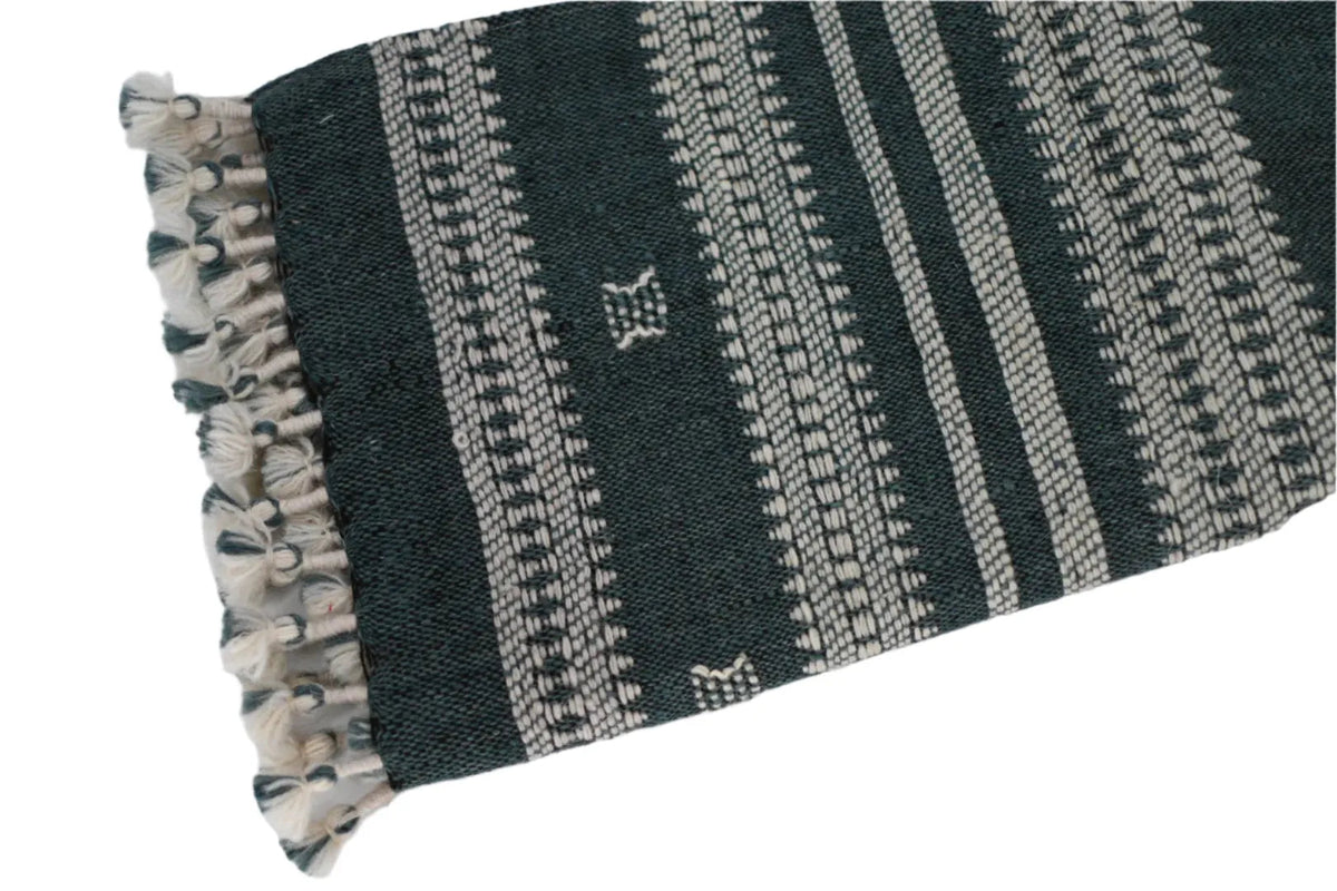 Bhujodi Table Runner - Dark Blue - Maple Village Lane