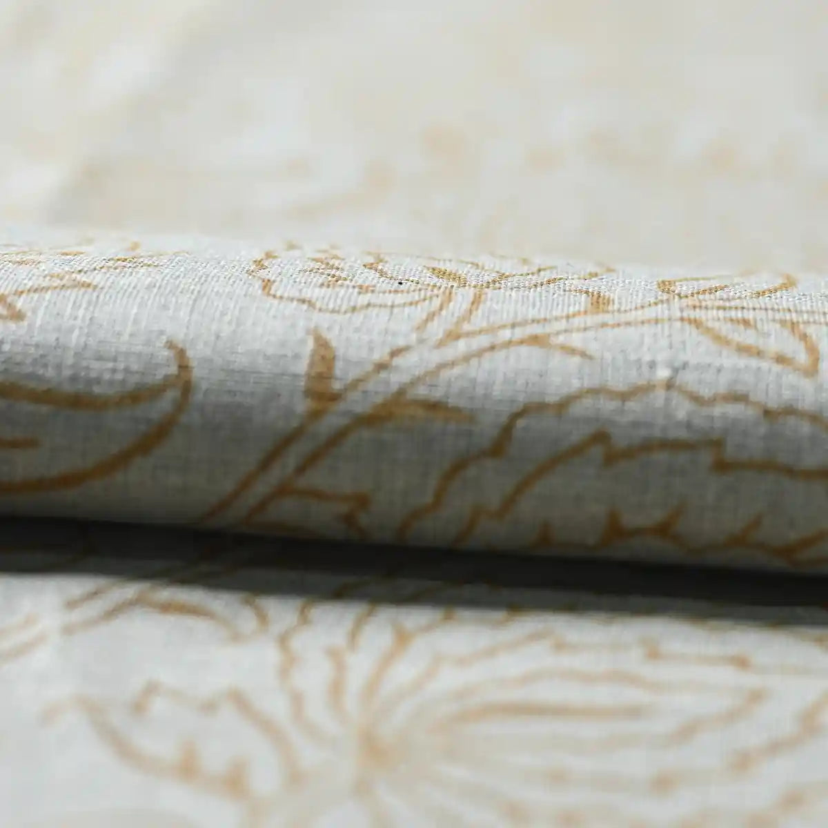 Jacob Floral Hand Block Print Linen Fabric