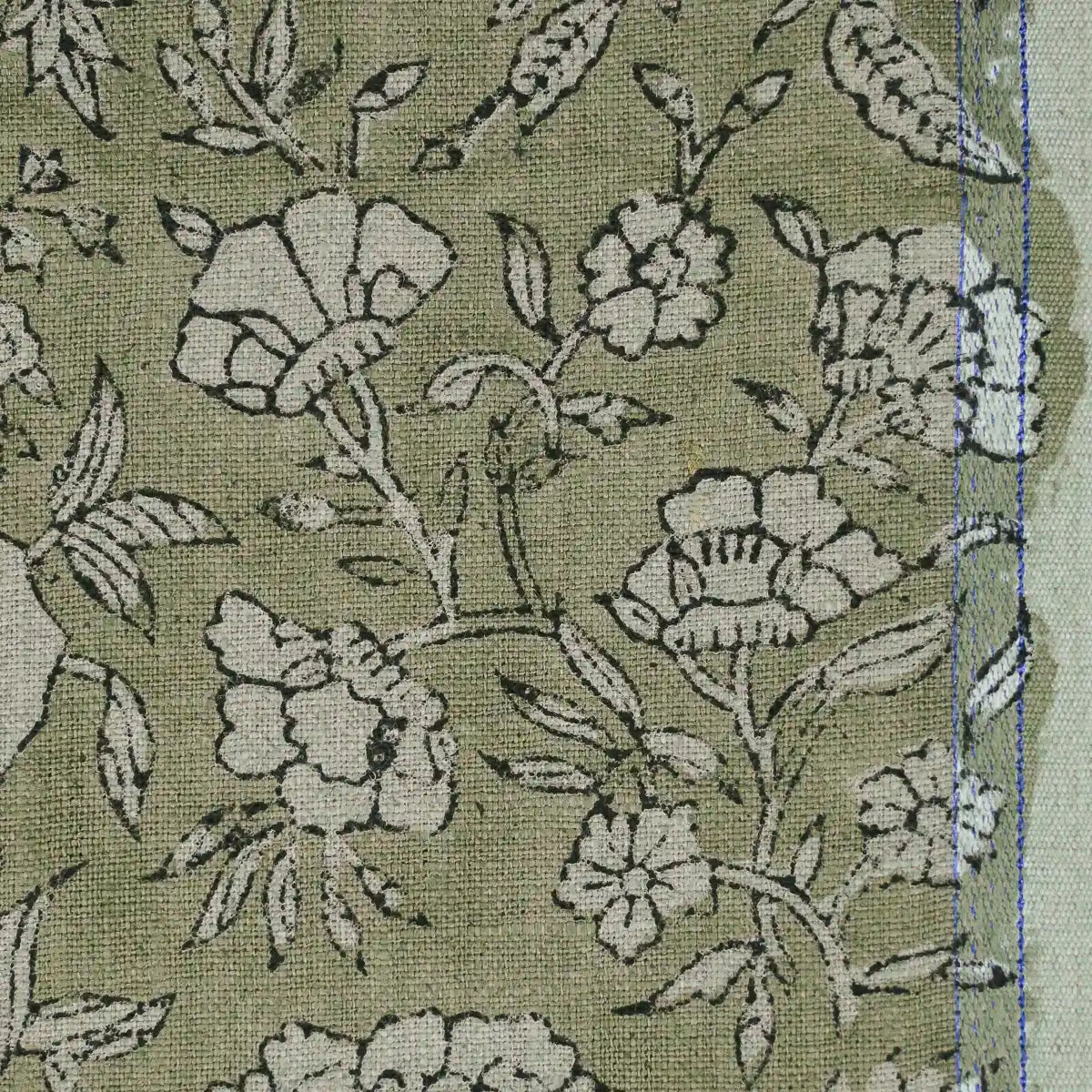 Aidyl Floral Hand Block Linen Fabric