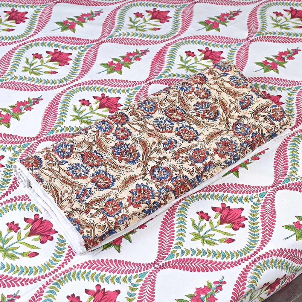 Dragon Hand Block Printed Quilt
