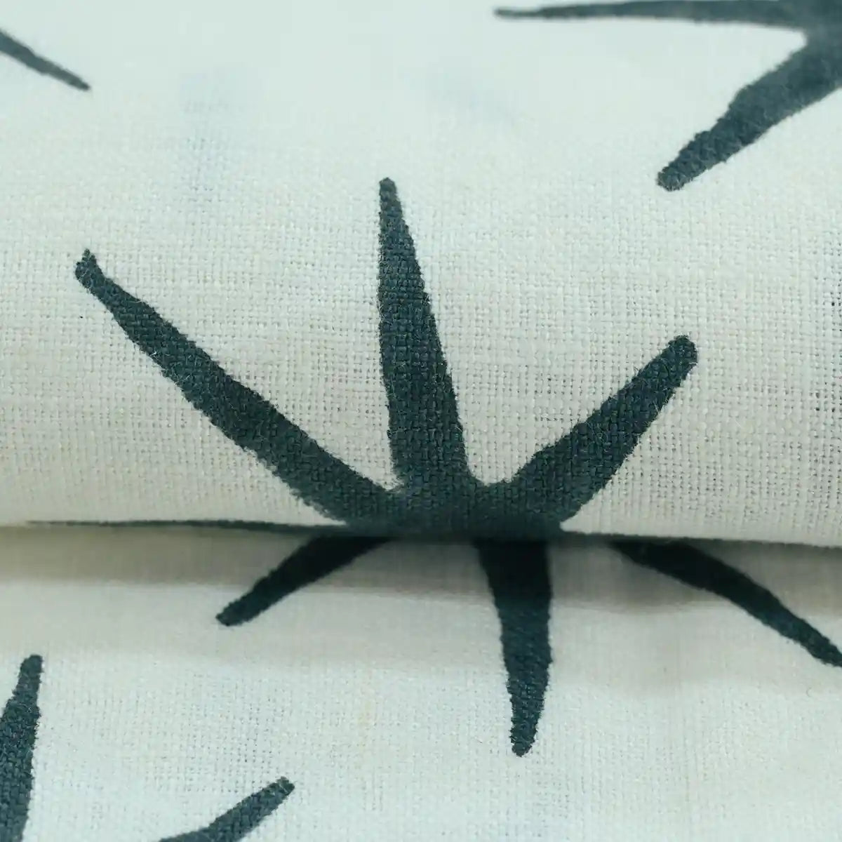 Crimsa Geometric Block Print Linen Fabric