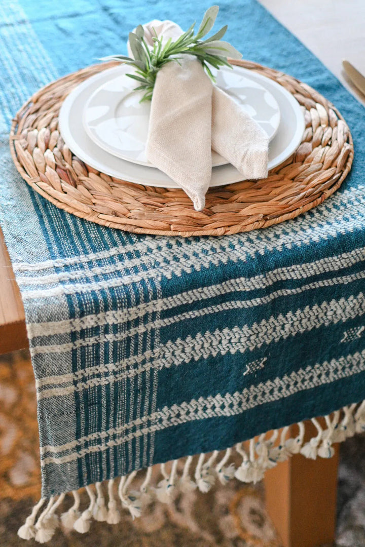Bhujodi Table Runner - Denim