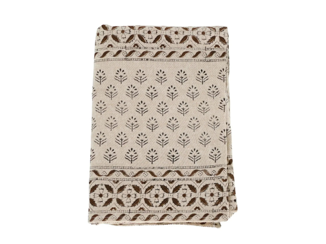 Amelia Floral Block Print Tablecloth