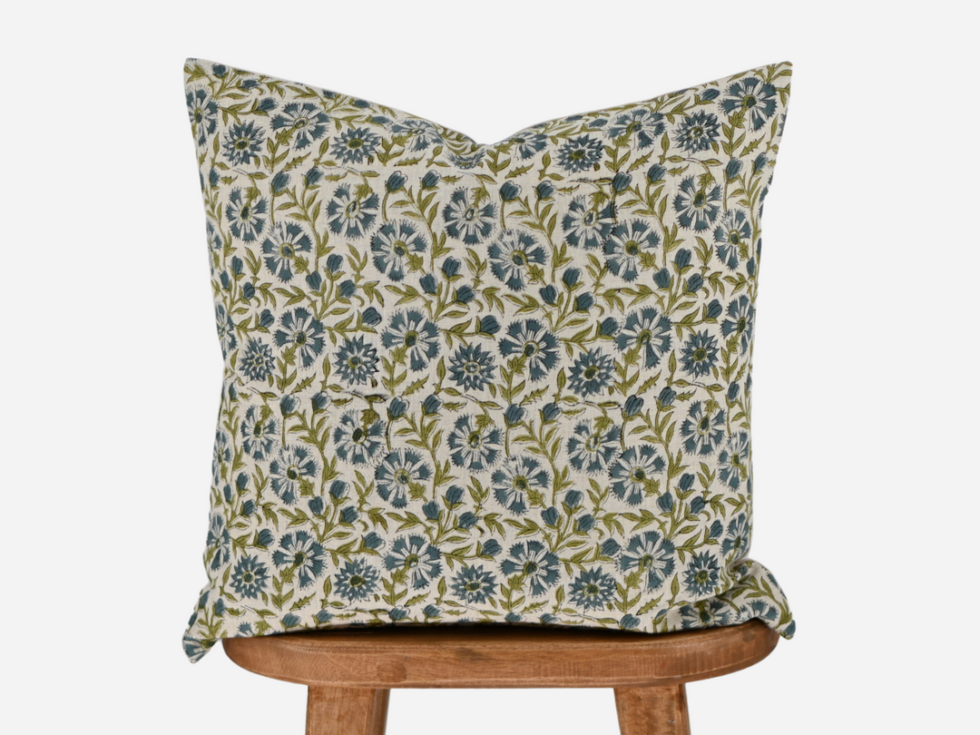 Beatrice Block Print Pillow Cover