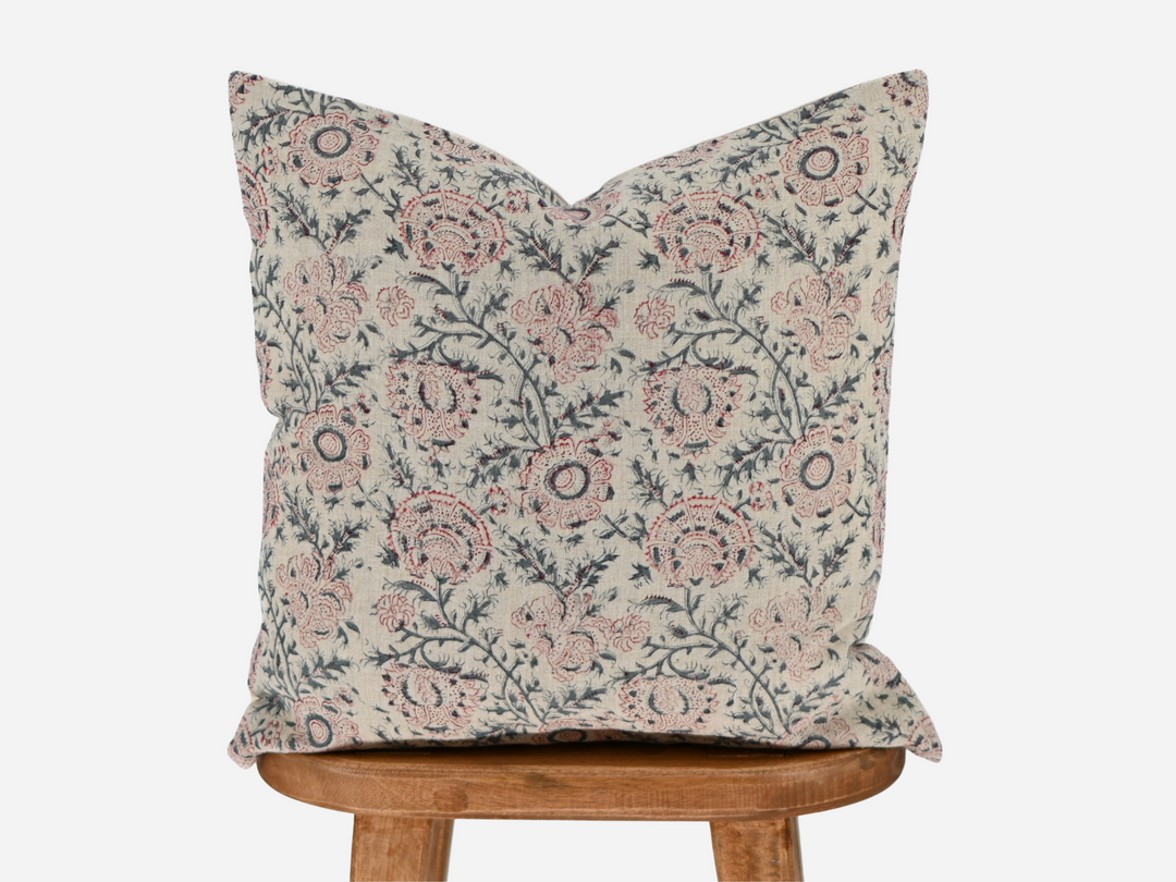 Diane Block Print Pillow Cover