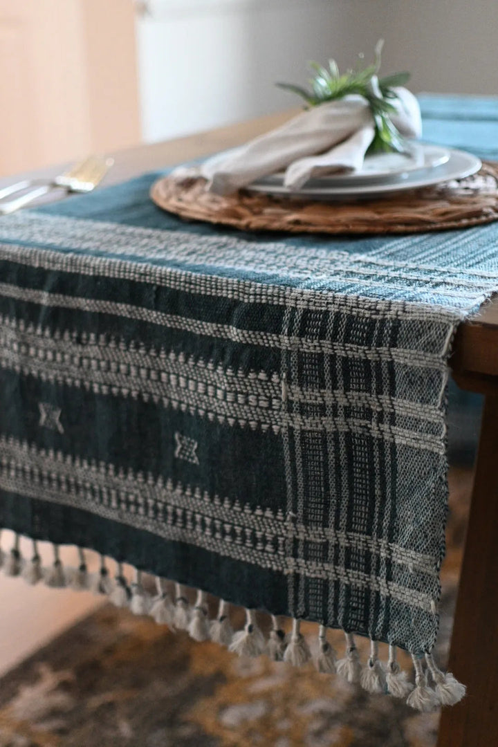 Bhujodi Table Runner - Dark Chambray