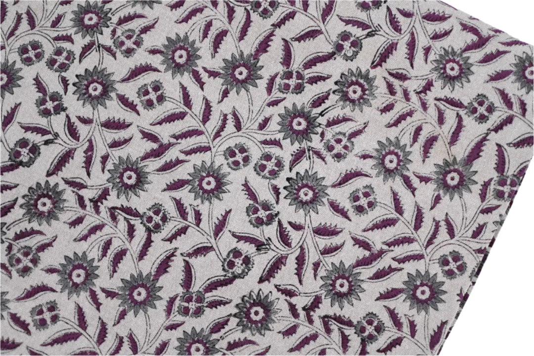 Hazel Floral Block Print Tablecloth