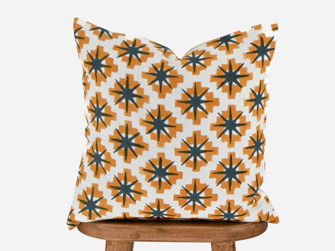 Dakota Block Print Pillow Cover