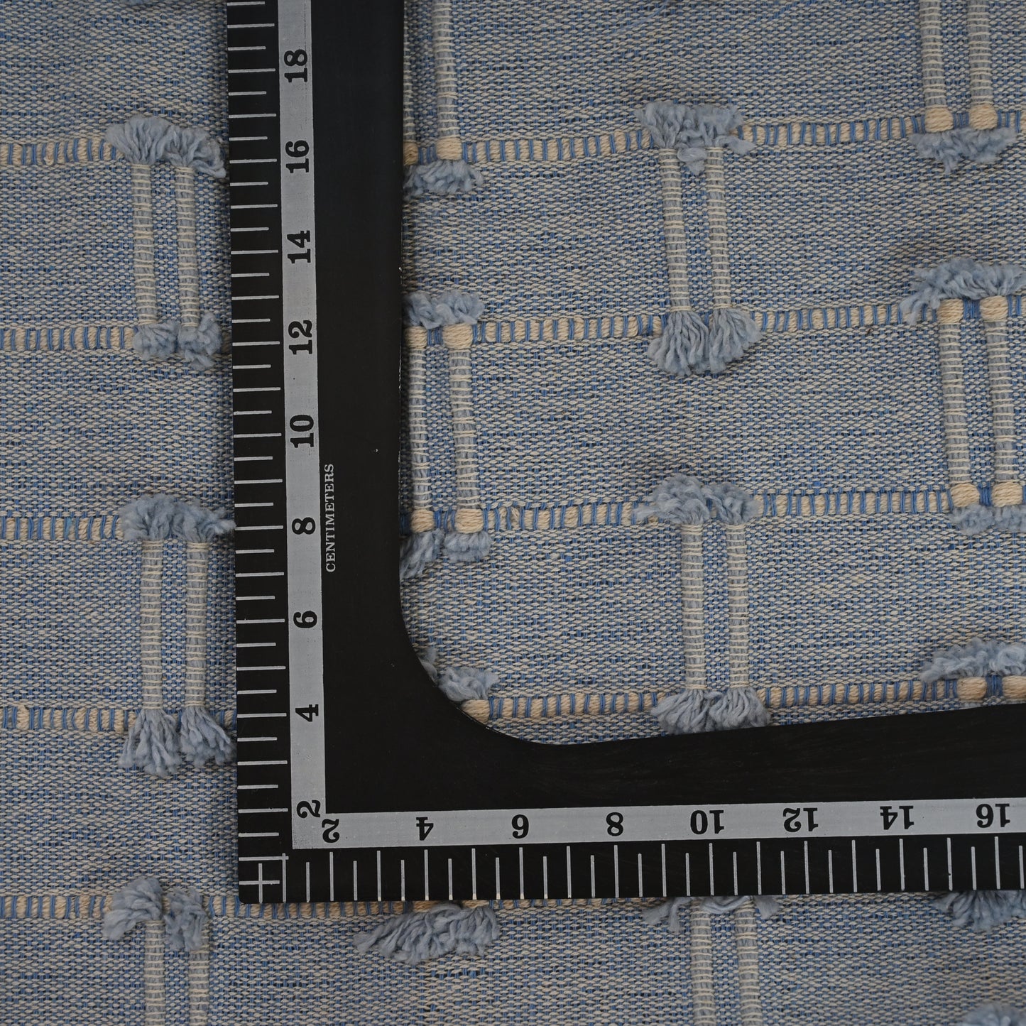 Reid Blue Fringe Cushion Cover