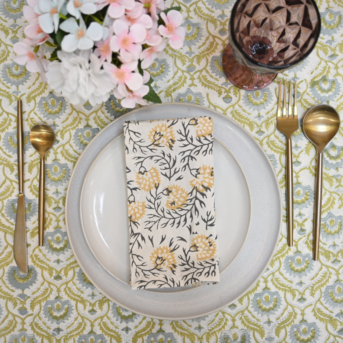 Jasper Floral Booti Dinner Napkin