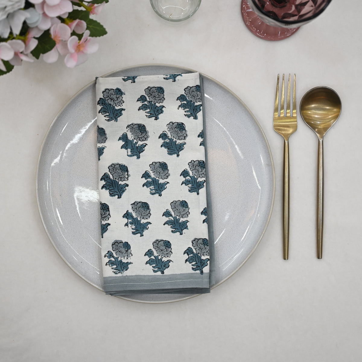 Bruce Floral Booti Dinner Napkin