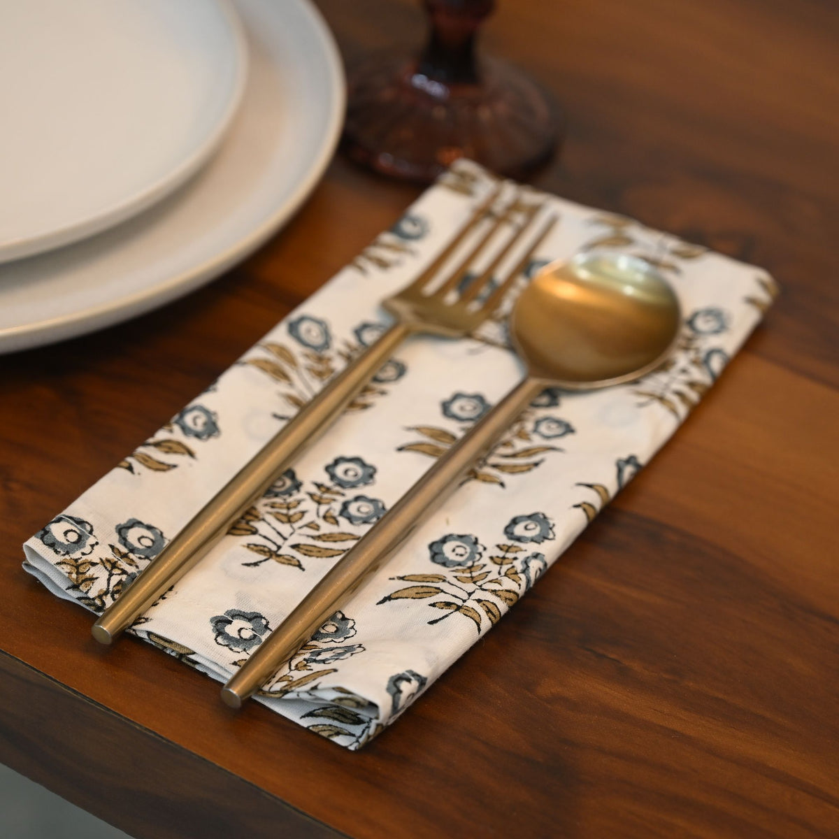 Audren Floral Cotton Dinner Napkin
