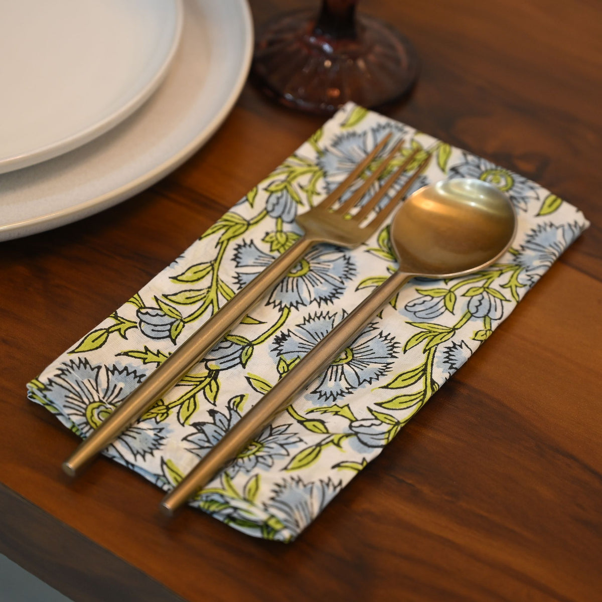 Bastien Floral Cotton Dinner Napkin