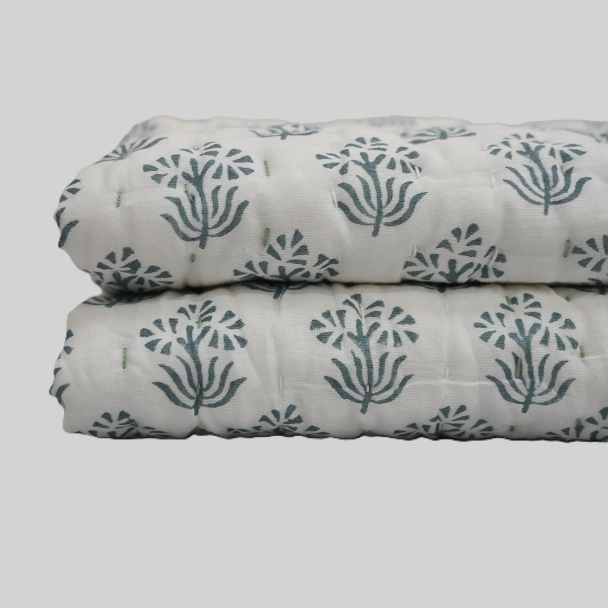 Levi Floral Hand Block Printed Quilt