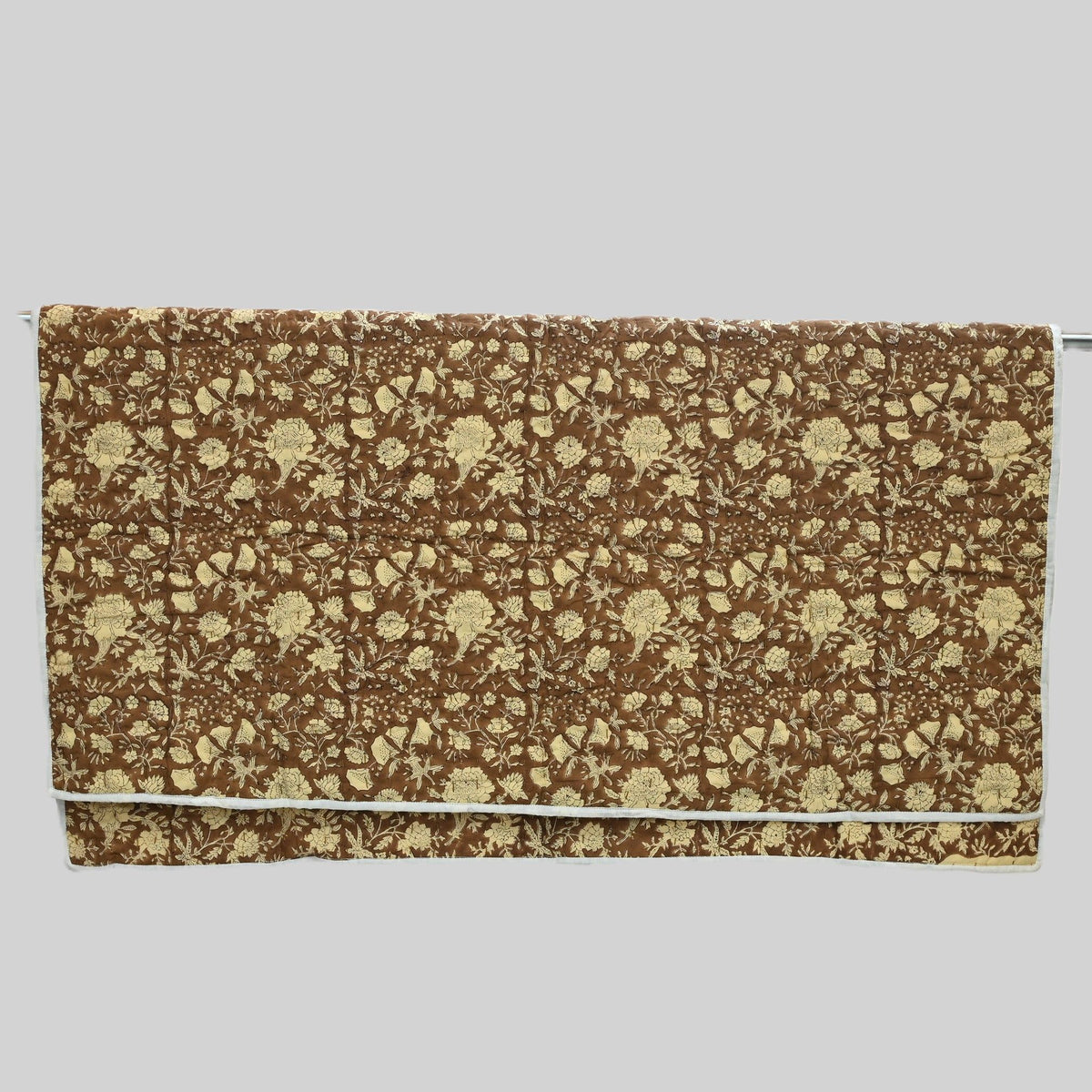 Aidyl Floral Hand Block Printed Quilt