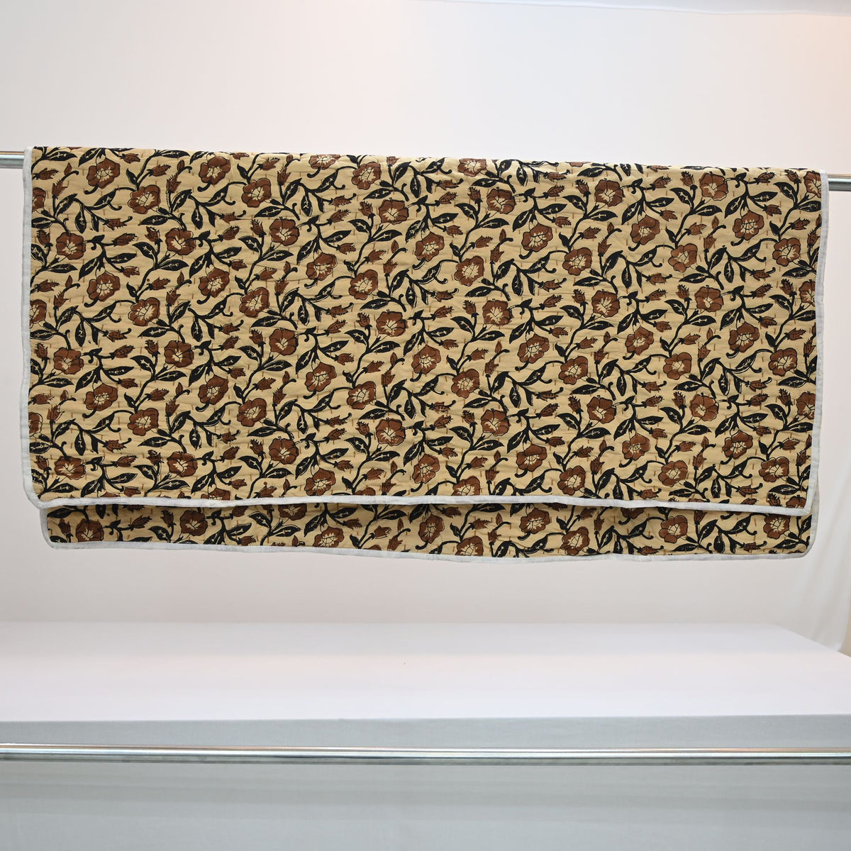 Varlor Floral Hand Block Printed Quilt