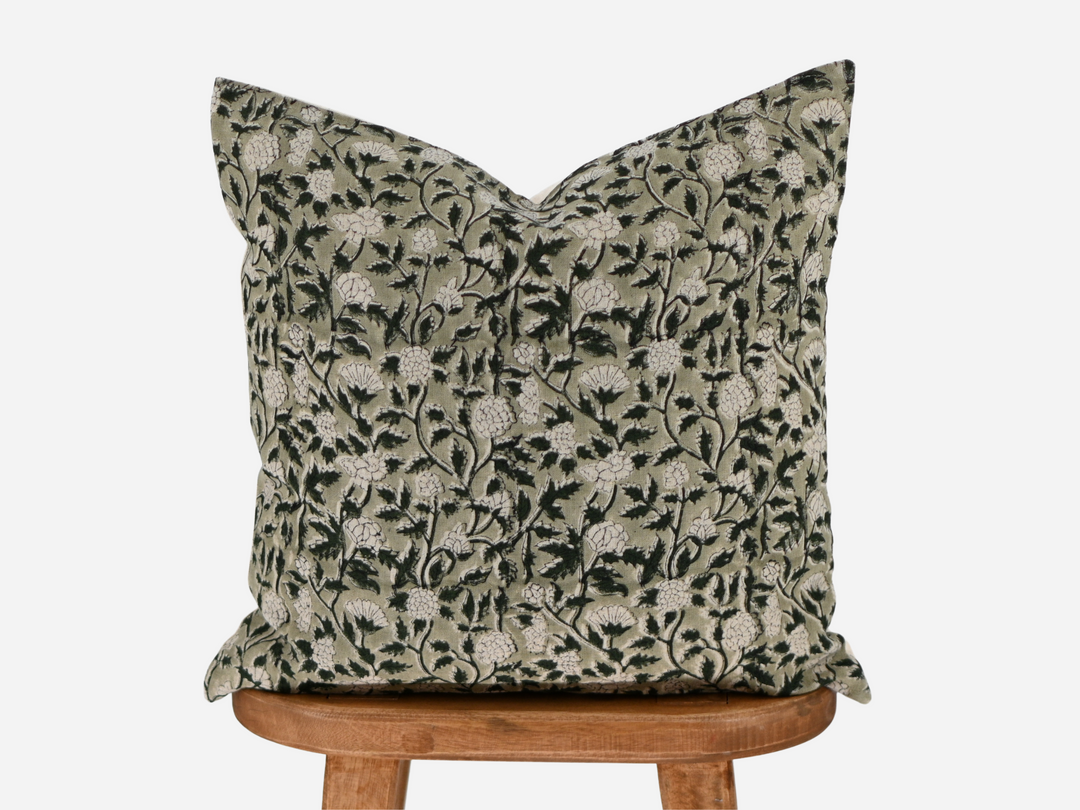 Cecilia Block Print Pillow Cover