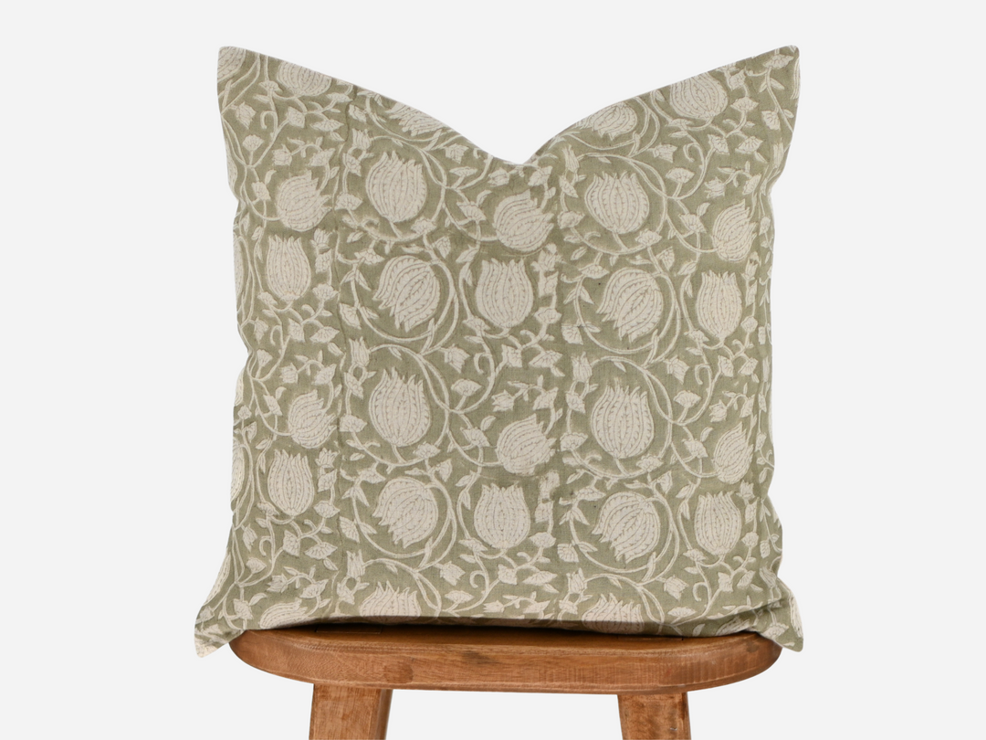 Charlotte Block Print Pillow Cover