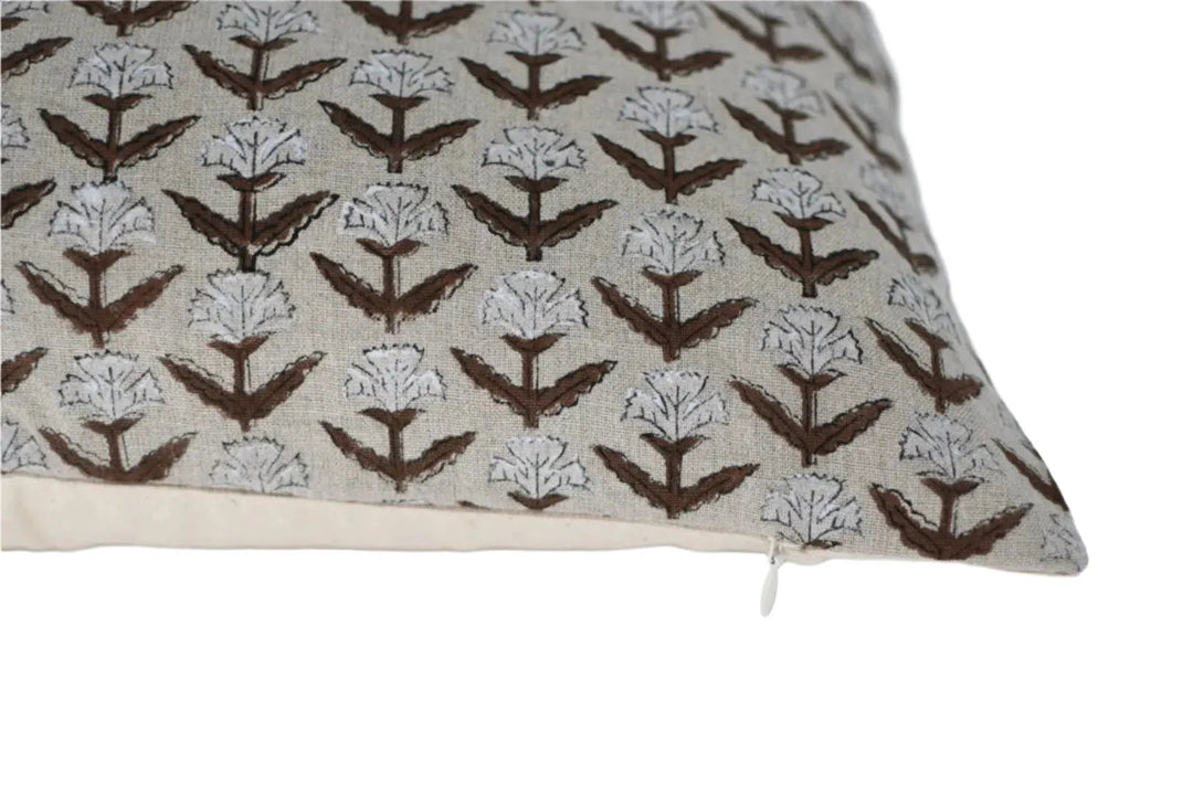 Haven Block Print Pillow Cover