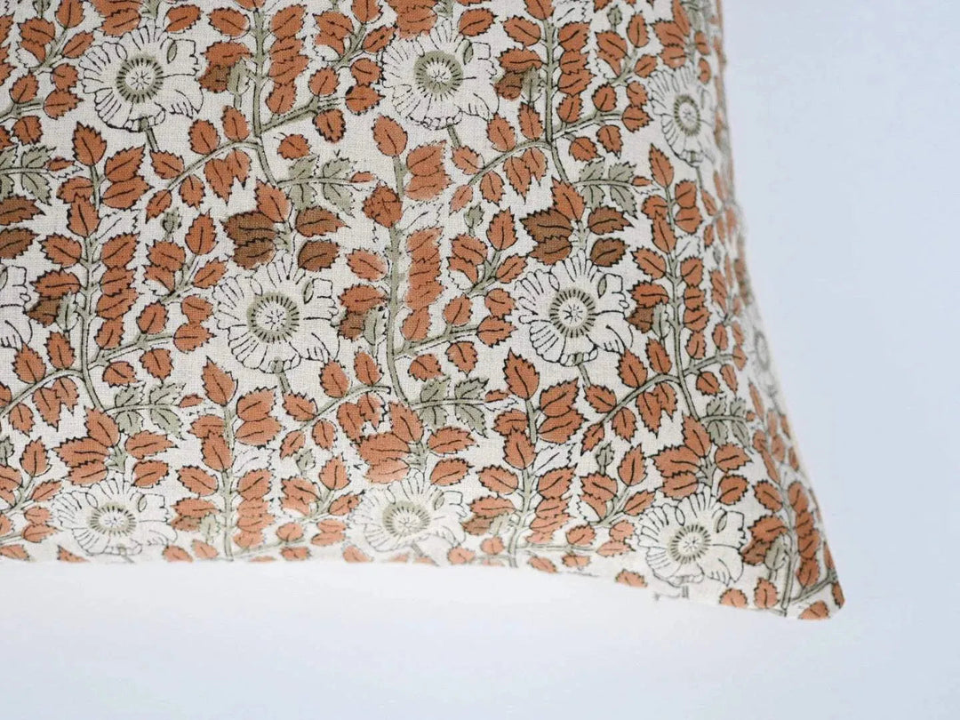 Lucille Block Print Pillow Cover