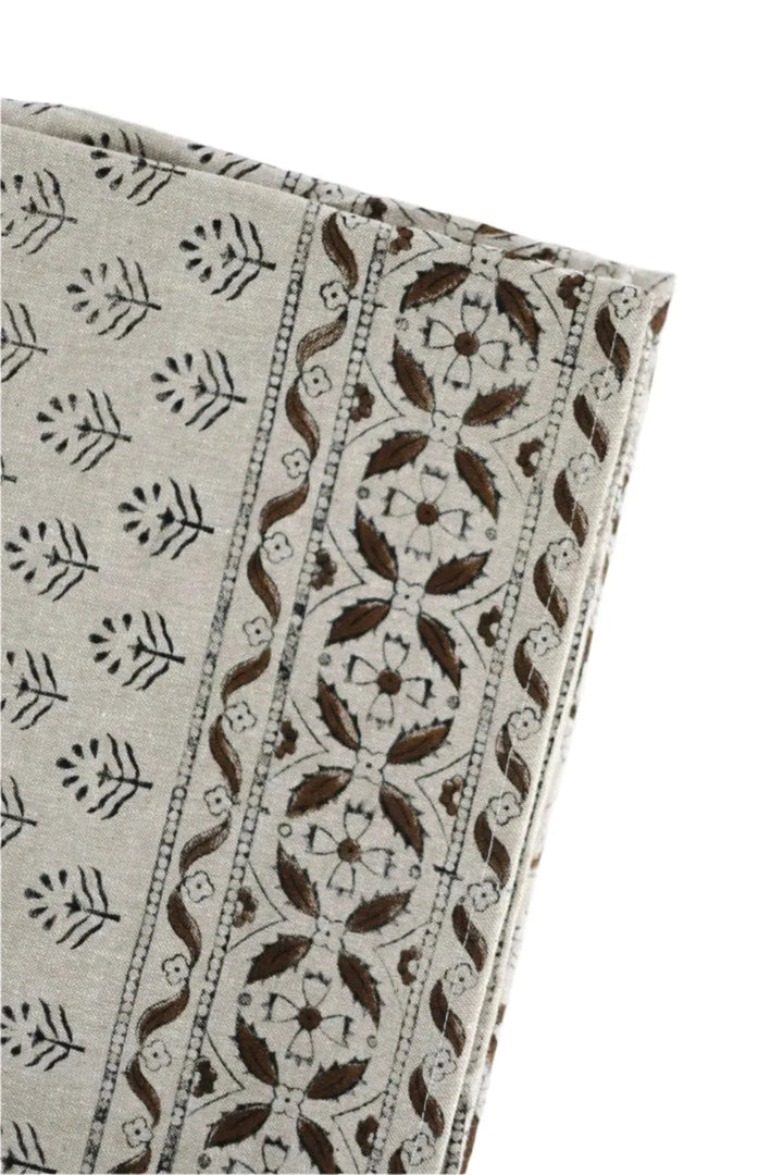 Amelia Floral Block Print Tablecloth